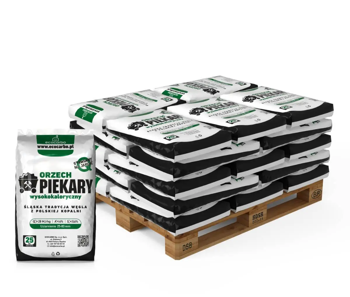 Węgiel Groszek Piekary Standard 5–31,5 mm – paleta 1000 kg