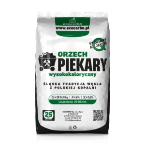 Węgiel Orzech Piekary Wysokokaloryczny 25–80 mm – paleta 1000 kg